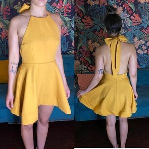 Mustard Yellow Skater Dress
